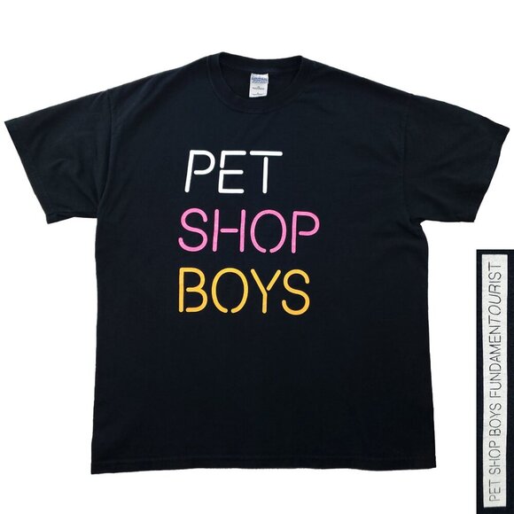 Pet Shop Boys T-Shirt Fundamentourist Tour Shirt 2006 Synth Pop Band XL - Picture 1 of 11